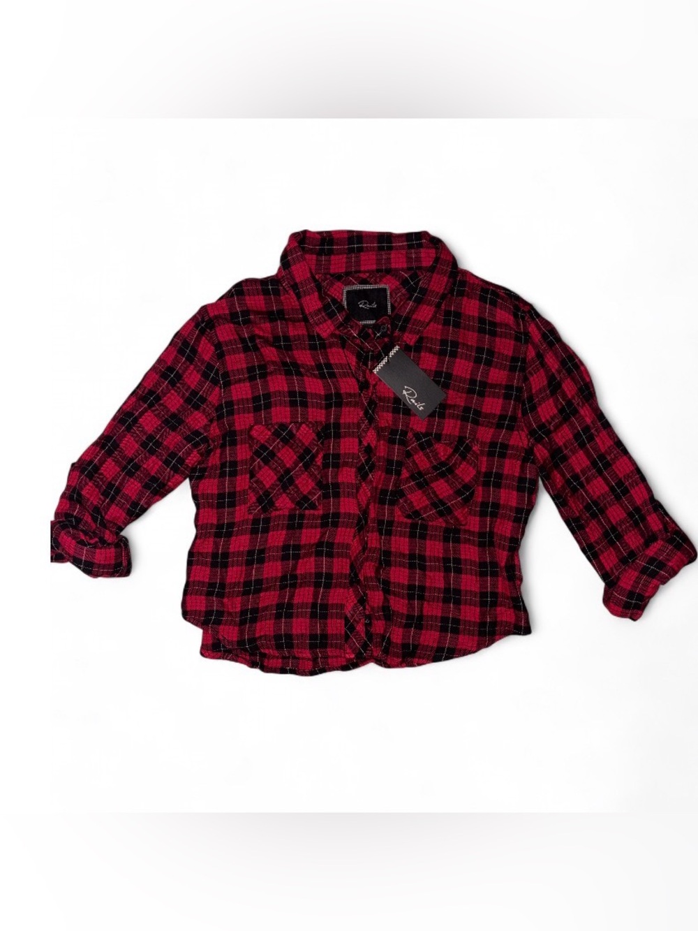 Rails Red and Black Plaid Button-Down Shirt